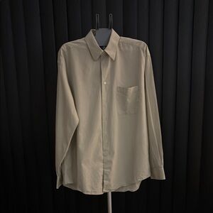Joseph & Feiss Tan Casual Button Down Shirt with Pointed Collar